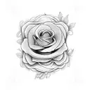 Colibrí feeding himself of two roses with a sand clock in the back tattoo design idea