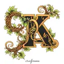 Mobius ampersand ivy vines tattoo design idea