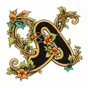 Mobius ampersand ivy vines tattoo design idea