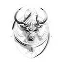 taurus cyber sigil tattoo design idea