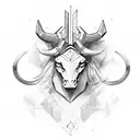 taurus cyber sigil tattoo design idea