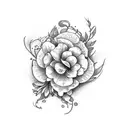 birth flowers for august, september, and october tattoo design idea