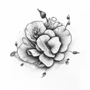 birth flowers for august, september, and october tattoo design idea
