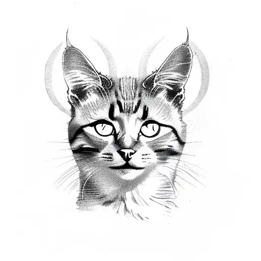 cat's paw and marks from claws  tattoo design idea