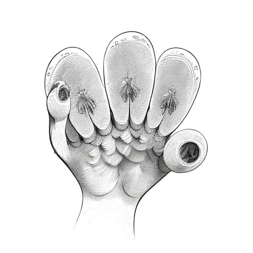 cat's paw with claws and long marks from them tattoo design idea