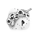 cat's paw and marks from claws  tattoo design idea