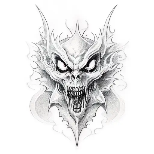 wailing banshee dungeons and dragons  tattoo design idea