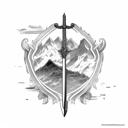 Sketch Sword Tattoo Idea - BlackInk AI