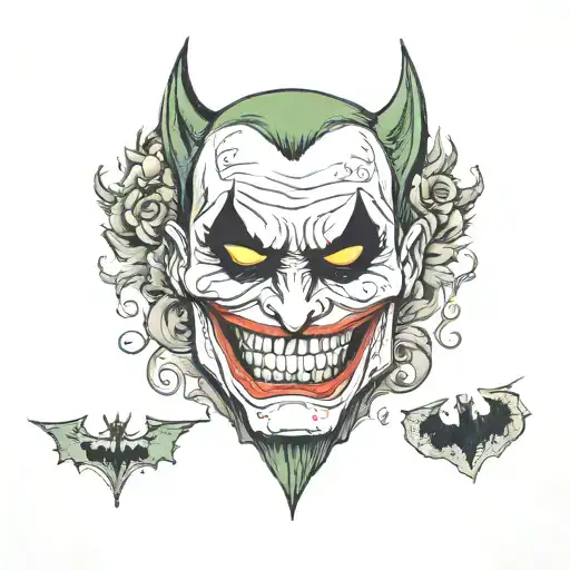 batman joker memento deaths tattoo design idea