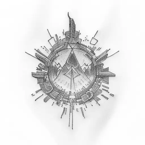 "I'm seeking a truly unique tattoo for my right upper arm, and I'd like to fuse two distinct elements into a single, har tattoo design idea