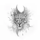 "I'm seeking a truly unique tattoo for my right upper arm, and I'd like to fuse two distinct elements into a single, har tattoo design idea