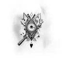 "I'm seeking a truly unique tattoo for my right upper arm, and I'd like to fuse two distinct elements into a single, har tattoo design idea