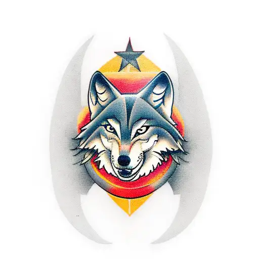 Wolf warrior tattoo design idea
