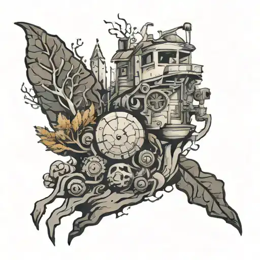 Russia, Stakhanov. Coal, Nature, tattoo design idea