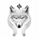 A symbolic representation of two wolves and a snake intertwined, forming a powerful Viking symbol tattoo design idea