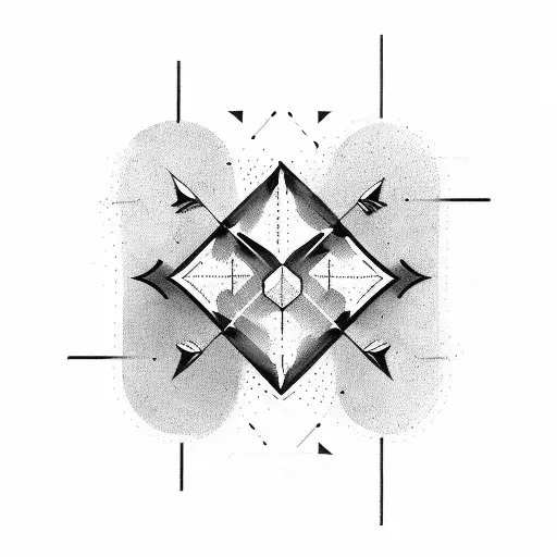 reversal arrow with focus and forgive tattoo design idea