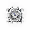 broken clock tattoo design idea