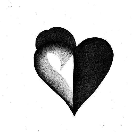 heart and tent tattoo design idea
