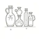 Potion bottles arranged tattoo design idea