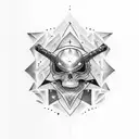 Galaxy skin rip tattoo design idea