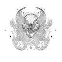 Galaxy skin rip tattoo design idea