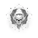 Galaxy skin rip tattoo design idea