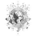 Galaxy skin rip tattoo design idea