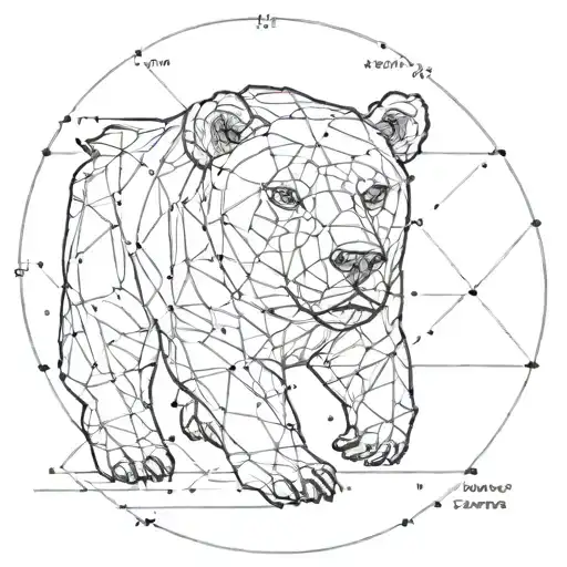 ursa major constellation tattoo design idea