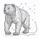 ursa major constellation tattoo design idea