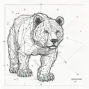 ursa major constellation tattoo design idea