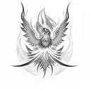 Sleeve phoenix with smoke and other things tattoo design idea
