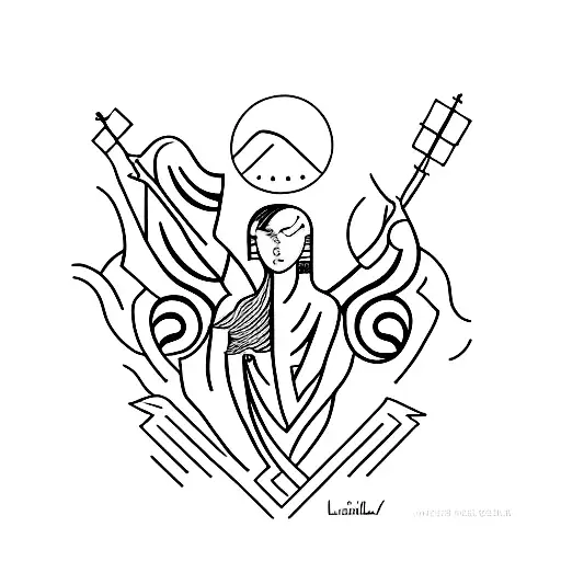 A minimalist tattoo inspired by a memorable scene from 'Lisbela e o Prisioneiro' tattoo design idea