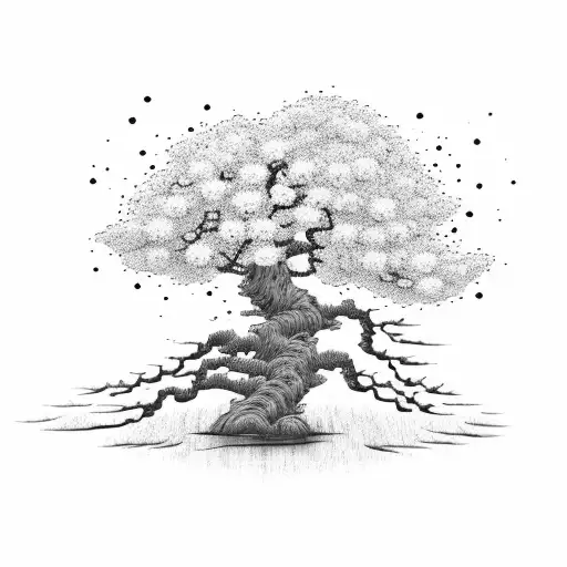 japanese sakura tree tattoo design idea