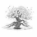 japanese sakura tree tattoo design idea
