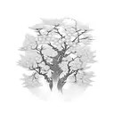 japanese sakura tree tattoo design idea