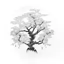 japanese sakura tree tattoo design idea