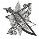 Arrow bow  tattoo design idea
