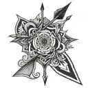 Arrow bow  tattoo design idea