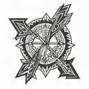 Arrow bow  tattoo design idea