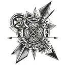 Arrow bow  tattoo design idea