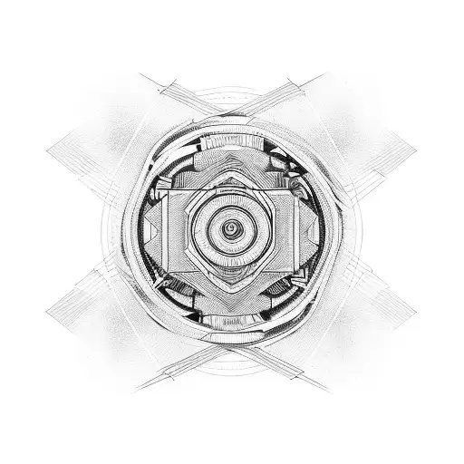 Turntable with soundwaves tattoo design idea