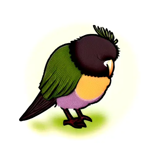 kiwi bird wearing a Scottish kilt tattoo design idea