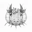 Kiwi wearing a Scottish kilt tattoo design idea