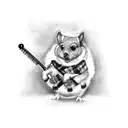 Kiwi wearing a Scottish kilt tattoo design idea