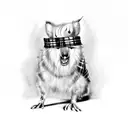 Kiwi wearing a Scottish kilt tattoo design idea