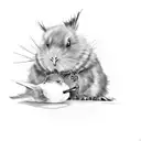 Kiwi wearing a Scottish kilt tattoo design idea