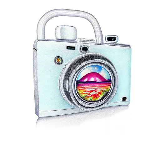 camera travel world  tattoo design idea