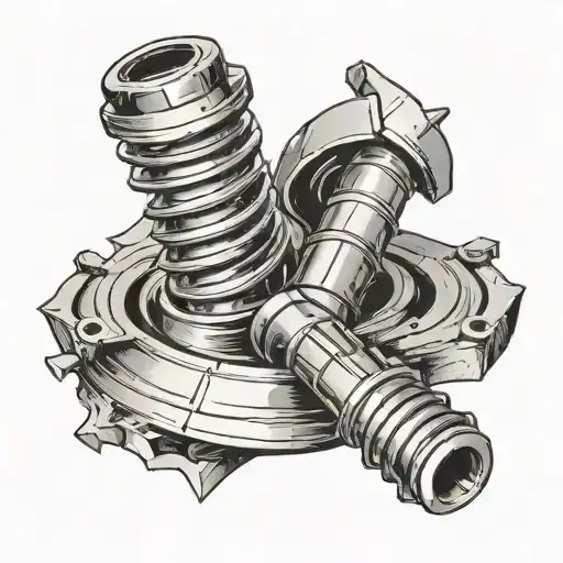 broken screw tattoo design idea