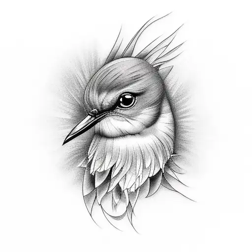 mocking bird tattoo design idea