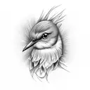 mocking bird tattoo design idea